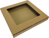 Ablakos, fóliás dobozok - Ablakos (fóliás) tároló doboz (260x260x30 mm)