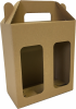 Ablakos, fóliás dobozok - Ablakos, füles hullámkarton doboz (150x75x170 mm)