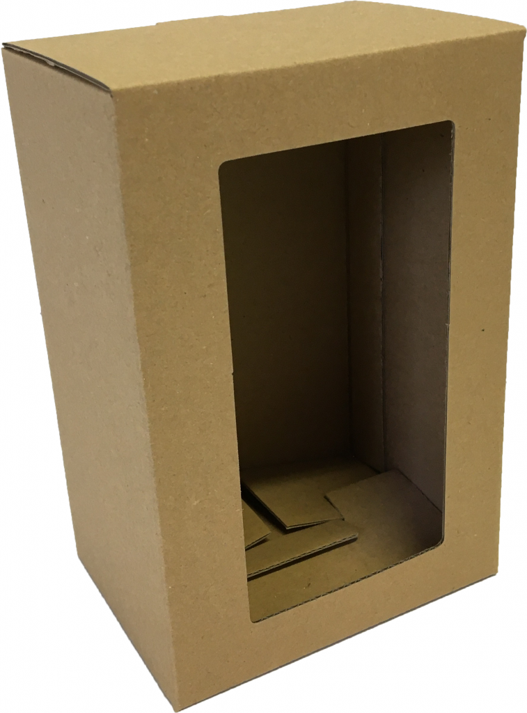 Ablakos (fóliás) tároló doboz (100x75x150 mm) Kis méretű ablakos fóliás, felnyitható tetejű önzáródó hullámkarton tároló doboz

Felhasználás: 
Ajándéktárgyak, édesességek, kozmetikumok egyéb kisméretű tárgyak tárolására alkalmas kis méretű önzáródó hullámkarton tároló doboz.

Méret: 100x75x150 mm - hullámkarton tároló doboz

Kivitel: Fefco 0215

Anyag: mikrohullám karton papír
Színek: 
alap: barna, fehér
színes: bordó, fekete, kék, zöld
