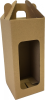 Ablakos, fóliás dobozok - Ablakos, füles hullámkarton doboz (75x75x170 mm)