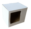 Ablakos, fóliás dobozok - Bögrés - ablakos kis méretű önzáró tároló doboz (105x86x92 mm)