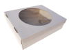 színes dobozok - Ablakos (fóliás) süteményes doboz (300x250x80 mm)