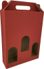 színes dobozok - Színes boros doboz, 3 palackos hullámkarton doboz (315x245x75 mm)