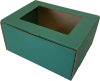 színes dobozok - Színes kis méretű önzáró, ablakos (fóliás) tároló doboz (140x110x70 mm)
