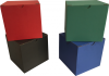 színes dobozok - Színes kis méretű önzáró tároló doboz (130x130x130 mm)