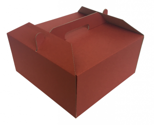 Színes tortás doboz, nagy (290x290x140 mm) Színes tortás doboz, nagy méretű önzáródós hullámkarton tortás doboz 

Felhasználás: nagy méretű torták tárolására, szállítására alkalmas hullámkarton doboz

Méret: 290 x 290 x 140 mm - színes hullámkarton tortás doboz

Anyag: mikrohullám karton papír
Színek: bordó, fekete, kék, zöld