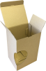 Kis méretű önzáró tároló doboz, lyukkal (113x95x177 mm) Kis méretű, önzáródó, hullámkarton tároló doboz felnyitható tetővel és lyukkal az oldalán

Felhasználás: 
Ajándéktárgyak, szerszámok, szerelvények, egyéb kisméretű tárgyak tárolására alkalmas kisméretű önzáródó hullámkarton tároló doboz.

Méret: 113 x 95 x 177 mm - hullámkarton tároló doboz
Kivitel: Fefco 0215

Anyag: mikrohullám karton papír
Színek: 
alap: barna, fehér
színes: bordó, fekete, kék, zöld